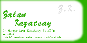 zalan kazatsay business card